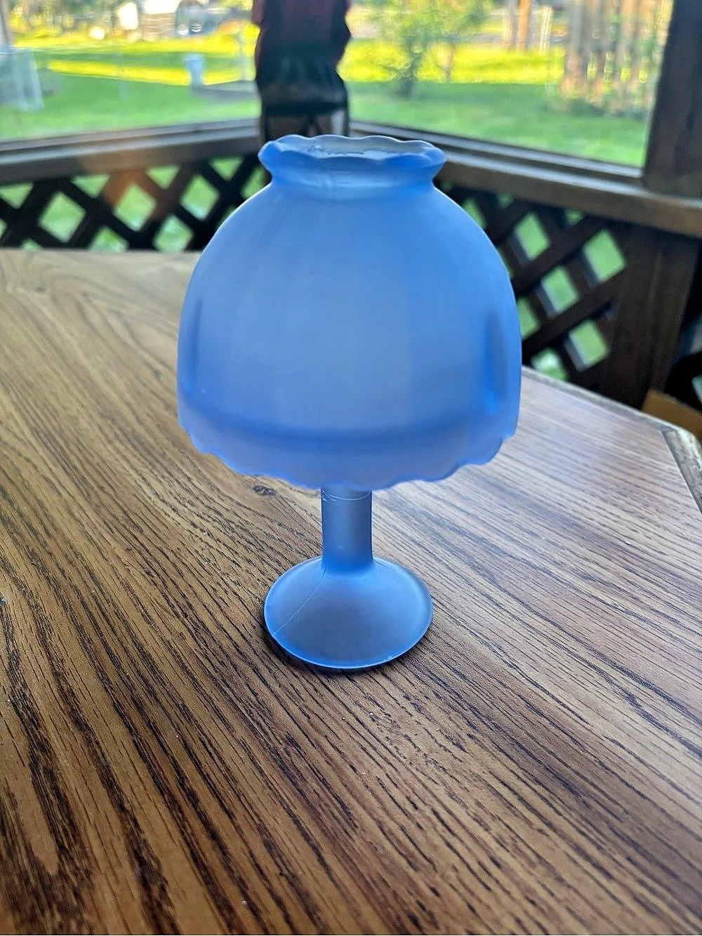 Vintage Rare Colored Blue/Purple Frosted Fairy Lamp